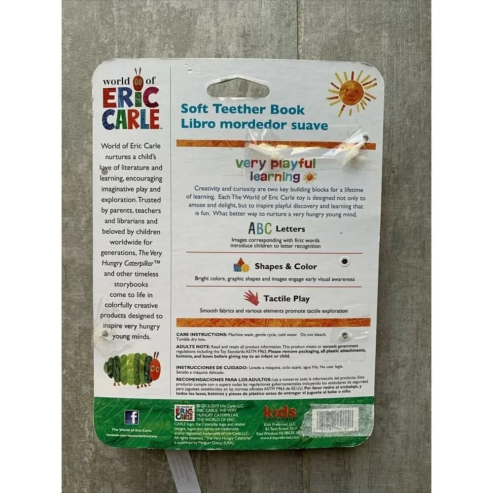 World of Eric Carle Very Hungry Caterpillar Tiny Seed Clip-On Crinkle Toy Book